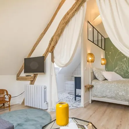 Le Loft D'adrien, Ode A La Douc'eure, Classe 3 Etoiles, Accueil Velo 아파트 Beauficel-en-Lyons